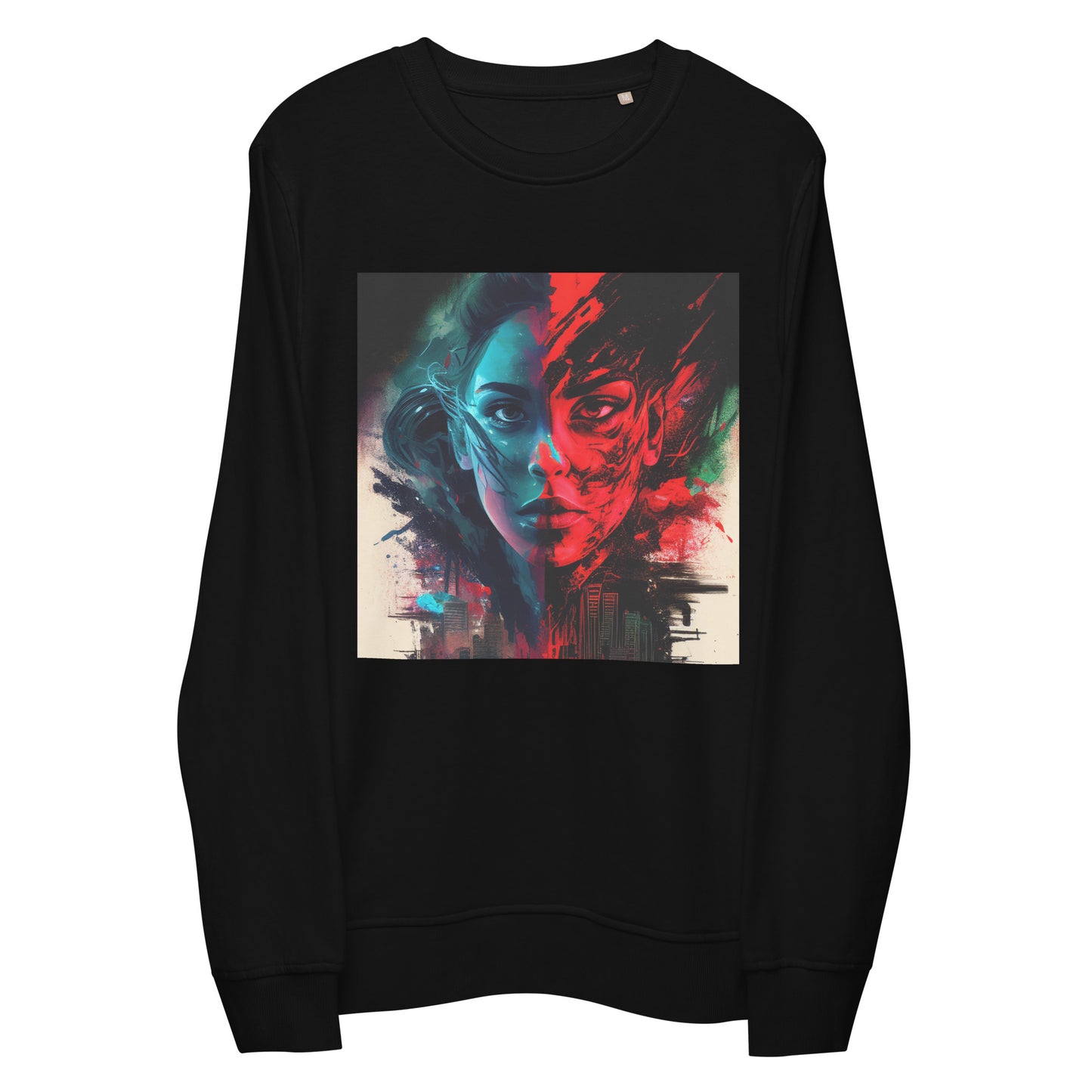 Modern Horror Cyber City Girl - Unisex Organic Sweatshirt