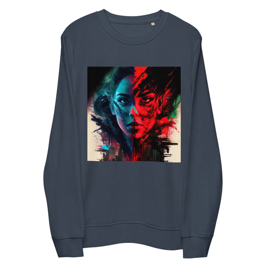 Modern Horror Cyber City Girl - Unisex Organic Sweatshirt