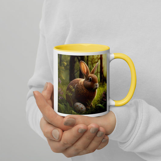 Easter Bunny Meadow - Mug with Color Inside
