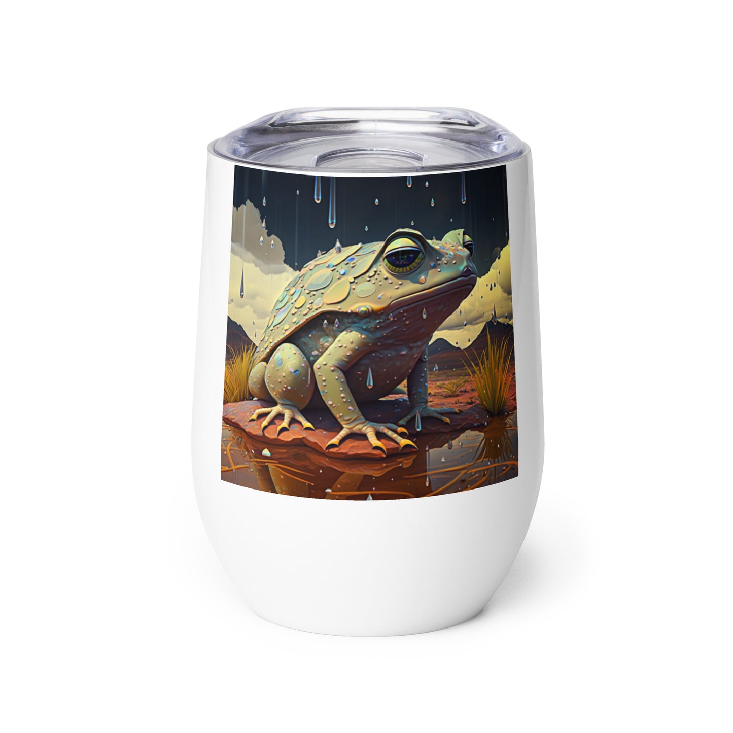 Abstract Desert Rain Frog - Wine Tumbler