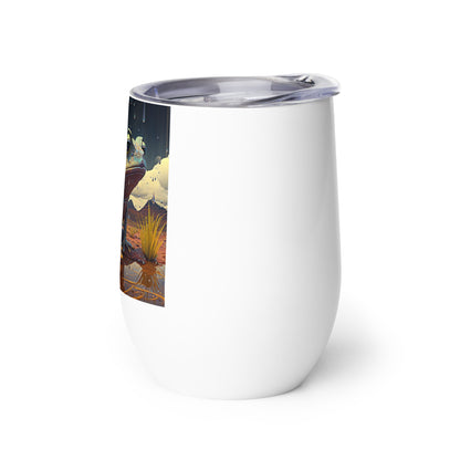 Abstract Desert Rain Frog - Wine Tumbler